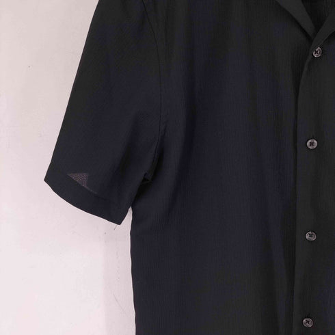 ザラ ZARA プリーツデザイン S/S オープンカラーシャツ メンズ import:S