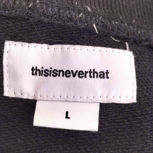 ディスイズネバーザット thisisneverthat 両面ロゴプリント ハーフジップ スウェット メンズ import:L