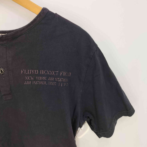 アヴィレックス AVIREX OVERDYED HENLYNECK FLAG TEE メンズ import:L