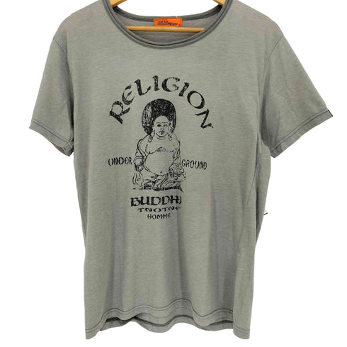 ニーキューイチニーキューゴーオム 291295=HOMME UNDERGURAUNND BUDDA プリント クルーネック 半袖Tシャツ メンズ JPN:3