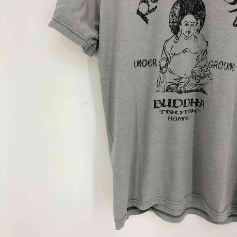 ニーキューイチニーキューゴーオム 291295=HOMME UNDERGURAUNND BUDDA プリント クルーネック 半袖Tシャツ メンズ JPN:3