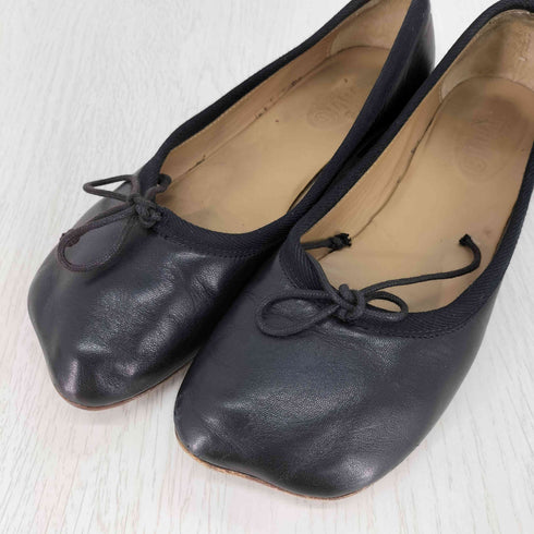 エムエムシックスメゾンマルジェラ MM6 Maison Margiela Anatomic decollete ballerina アナトミック バレリーナ リボンパンプス レディース EUR:38 38