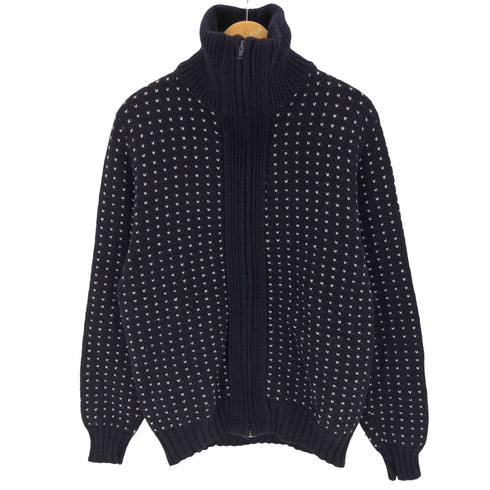 ロンドンフォグ LONDON FOG 90S バーズアイ ドライバーズニット ジップ ニット メンズ JPN:L