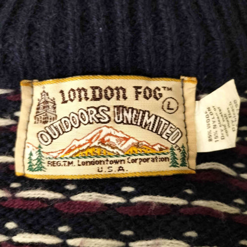 ロンドンフォグ LONDON FOG 90S バーズアイ ドライバーズニット ジップ ニット メンズ JPN:L