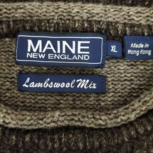 MAINE NEW ENGLAND ラムウール クルーネックニット メンズ XL