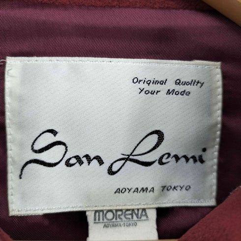 San Lemi サンレミ フェイクスエード ニット 切替 トラッカー ジャケット レディース