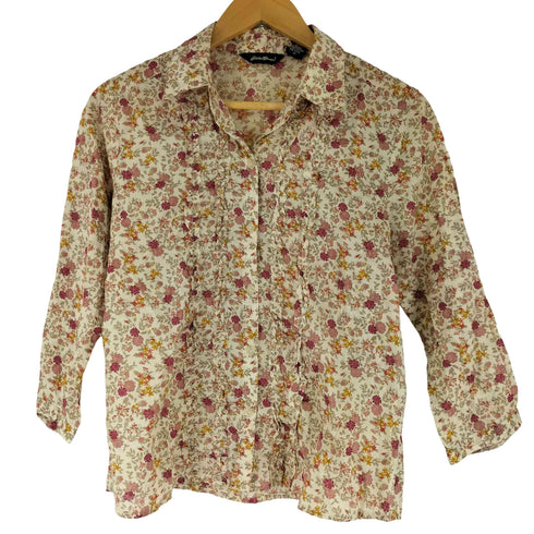 エディーバウアー Eddie Bauer 00s 緑タグ 花柄 シャツ レディース import:M