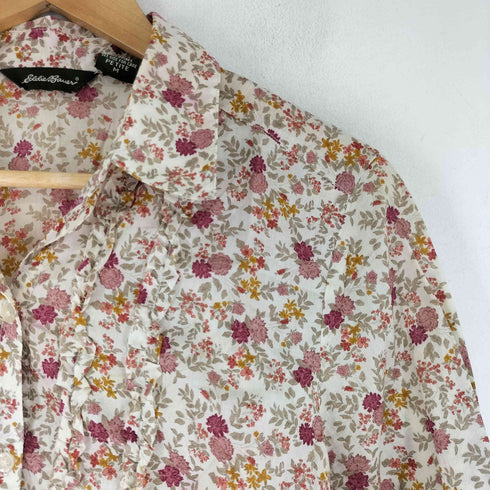 エディーバウアー Eddie Bauer 00s 緑タグ 花柄 シャツ レディース import:M
