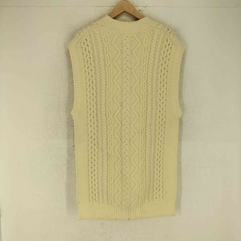 アンフィル unfil french merino cable-knit vest フレンチメリノケーブルニットベスト サイドスリット レディース JPN:1