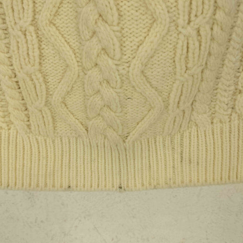 アンフィル unfil french merino cable-knit vest フレンチメリノケーブルニットベスト サイドスリット レディース JPN:1