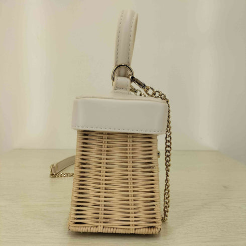 ザラ ZARA チェーン ショルダー カゴ ハンド バッグ レディース