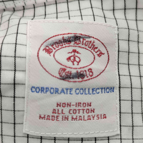 ブルックスブラザーズ BROOKS BROTHERS CORPORATE COLLECTION L/S チェックシャツ メンズ 15 1/2