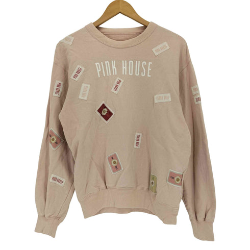 ピンクハウス PINK HOUSE ロゴワッペン クルーネックスウェット レディース