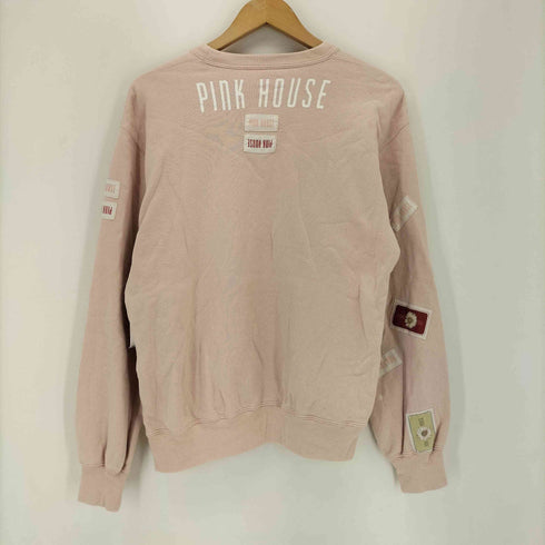 ピンクハウス PINK HOUSE ロゴワッペン クルーネックスウェット レディース