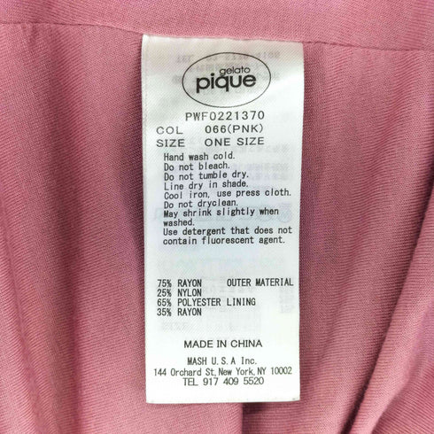 ジェラートピケ gelato pique キャミドレス レディース ONE SIZE