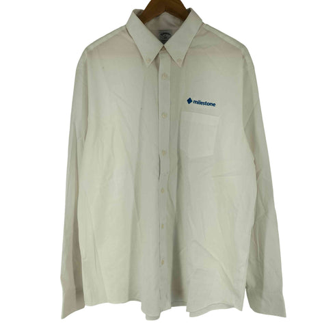 ブルックスブラザーズ BROOKS BROTHERS WRINKLE FREE 企業ロゴ ボタンダウンシャツ メンズ JPN:XL