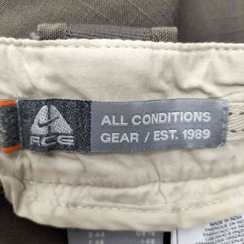 ナイキエーシージー NIKE ACG 00S スウッシュロゴ刺繍 ニーステッチ切替 ワイド ワークパンツ メンズ 16