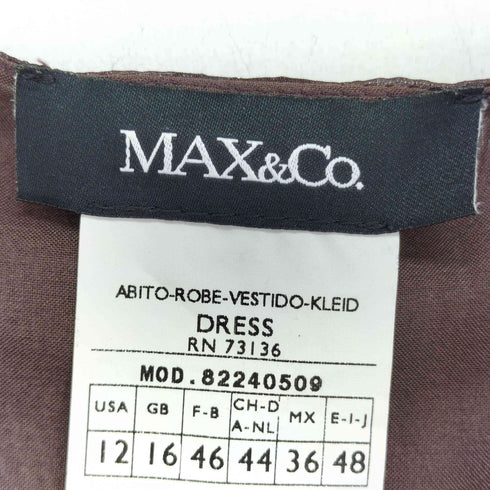マックスアンドコー MAX&CO. シアー ティアード 総柄 ワンピース レディース 36