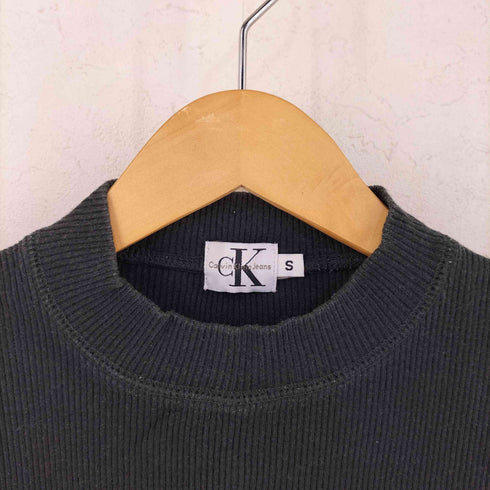 カルバンクラインジーンズ Calvin Klein Jeans モックネック リブ 半袖カットソー レディース S