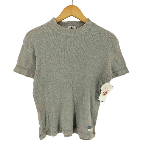 カルバンクラインジーンズ Calvin Klein Jeans モックネック リブ 半袖カットソー レディース S