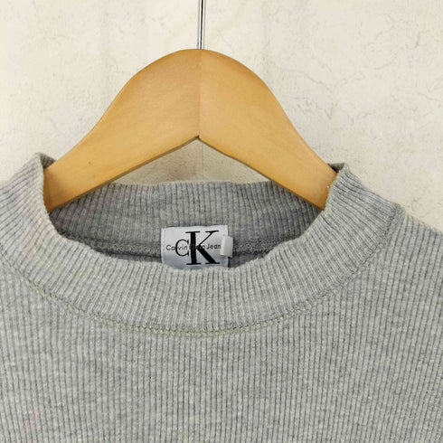 カルバンクラインジーンズ Calvin Klein Jeans モックネック リブ 半袖カットソー レディース S