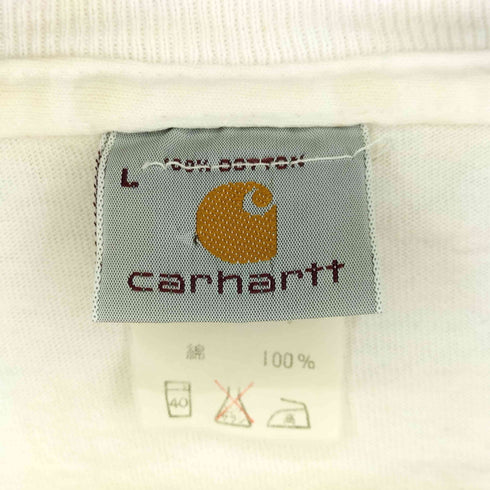 カーハート Carhartt 90S MADE IN USA ロゴ プリント S/S Tシャツ メンズ import:L