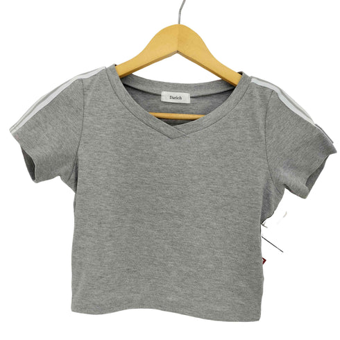 ダーリッチ Darich 25ss ラインロゴVネックTシャツ レディース FREE