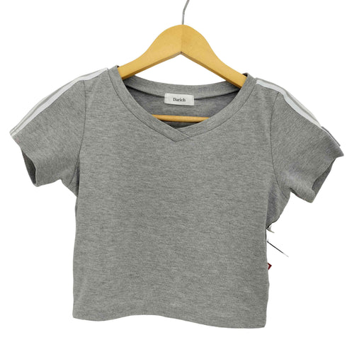 ダーリッチ Darich 25ss ラインロゴVネックTシャツ レディース FREE