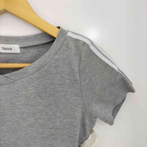 ダーリッチ Darich 25ss ラインロゴVネックTシャツ レディース FREE