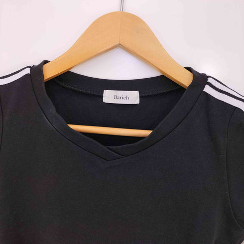 ダーリッチ Darich 25ss ラインロゴVネックTシャツ レディース FREE