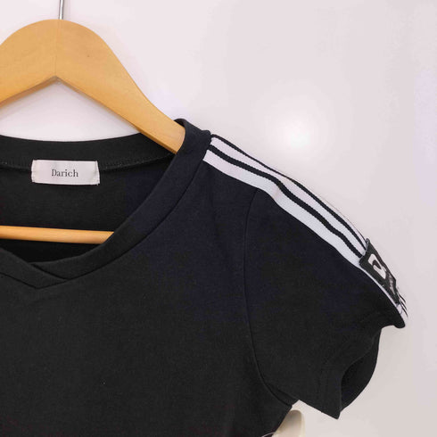 ダーリッチ Darich 25ss ラインロゴVネックTシャツ レディース FREE