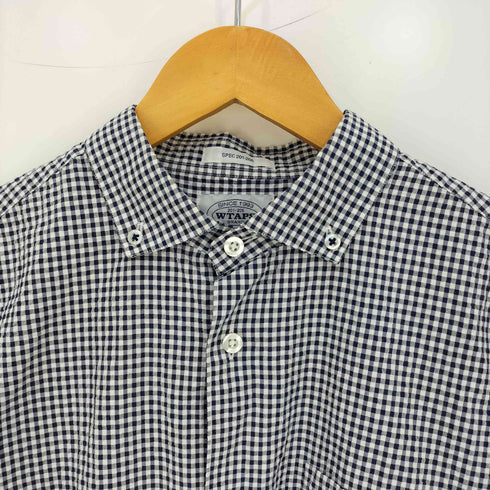 ダブルタップス WTAPS シアサッカー ギンガムチェック ボタンダウン 半袖シャツ メンズ JPN:S