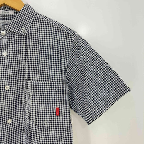ダブルタップス WTAPS シアサッカー ギンガムチェック ボタンダウン 半袖シャツ メンズ JPN:S