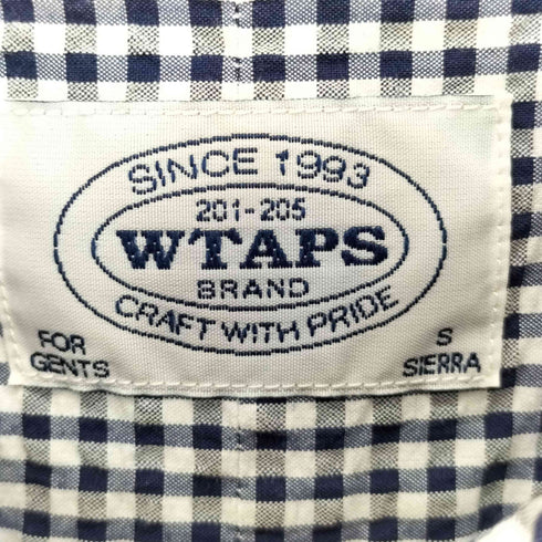 ダブルタップス WTAPS シアサッカー ギンガムチェック ボタンダウン 半袖シャツ メンズ JPN:S