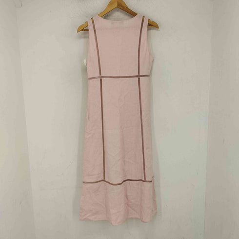 マックスマーラ MAX MARA MADE IN ITALY 銀タグ シースルー切替リネンドレスワンピース レディース JPN:42