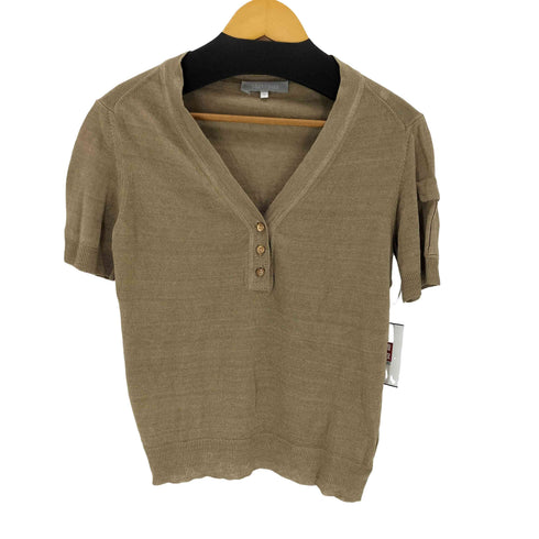 マックスマーラ MAX MARA Vヘンリーネック 半袖ニット レディース M