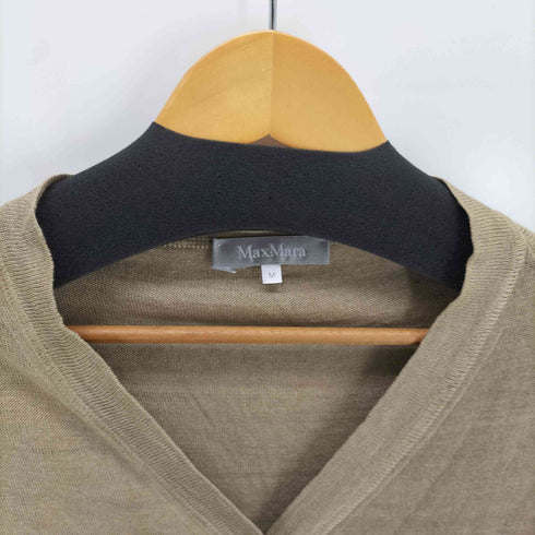 マックスマーラ MAX MARA Vヘンリーネック 半袖ニット レディース M