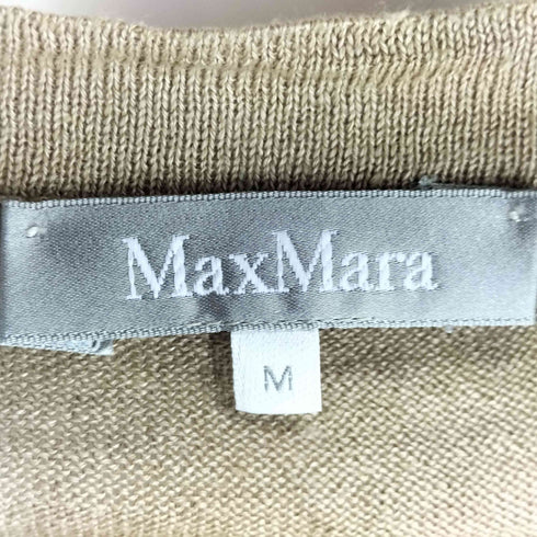 マックスマーラ MAX MARA Vヘンリーネック 半袖ニット レディース M