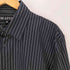 MAINS Black and White Pinstripe Long Sleeve Shirt with Elasticated Hem メンズ import:M