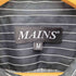 MAINS Black and White Pinstripe Long Sleeve Shirt with Elasticated Hem メンズ import:M