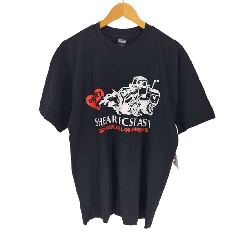 オベイ OBEY SHEER ECSTASY 両面プリントクルーネックTシャツ メンズ L