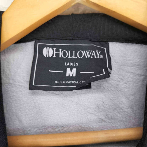 ホロウェイ HOLLOWAY ロゴ刺繍 オフセンタージップ フーデッドジャケット レディース JPN:M