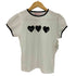 HIGH SCHOOL DISCO 25ss Heart applique dot short sleeve ハートアップリケドットショートスリーブTシャツ レディース import:M