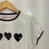 HIGH SCHOOL DISCO 25ss Heart applique dot short sleeve ハートアップリケドットショートスリーブTシャツ レディース import:M