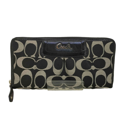 コーチ COACH シグネチャー キャンバス ラウンドファスナー 長財布 レディース