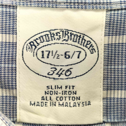 ブルックスブラザーズ BROOKS BROTHERS 346 SLIM FIT L/S チェックシャツ メンズ 17 1/2 - 6/7