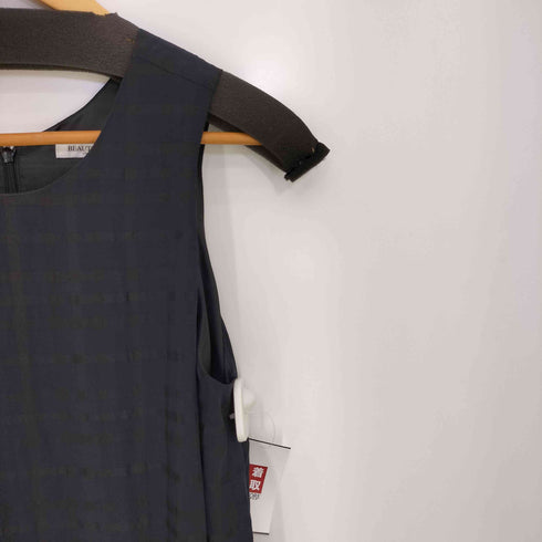 ビューティーアンドユースユナイテッドアローズ BEAUTY & YOUTH UNITED ARROWS チェックノースリーブマキシワンピース ウォッシャブル レディース JPN:S
