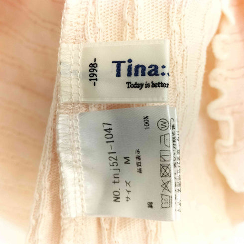ティーナジョジュン TINA:JOJUN ノースリーブ ヘンリーネック タンクトップ レディース import:M