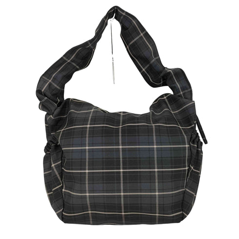 BOLUNE Nylon Check Gathered Shoulder Bag casual レディース