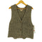 ウールリッチ WOOLRICH 90S OATMEAL HANDKNIT かぎ針編み ハイゲージ 木製ボタン ウール ニットベスト レディース import:M